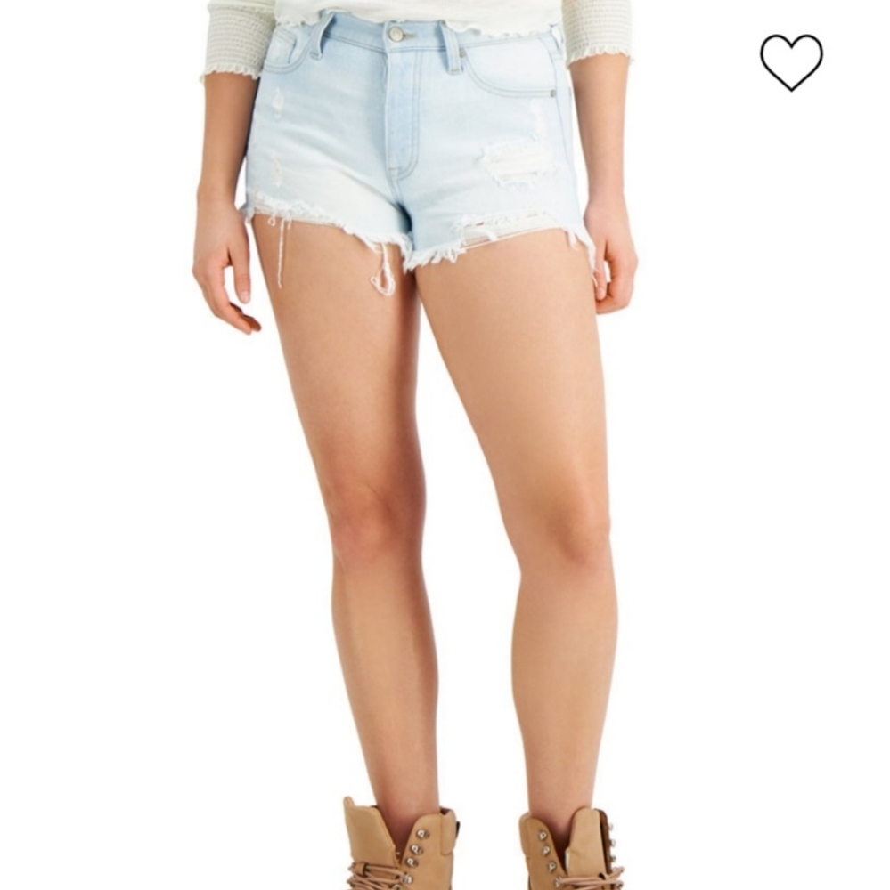 CELEBRITY PINK * MOM JEAN SHORTS WITH FRAYED HEM NWT SIZE 26